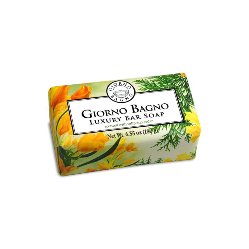 Scented with Tulip and Cedar <br>Net Wt. 6.35 oz ( 180 g ) Scented with Tulip and Cedar <br>Net Wt. 6.35 oz ( 180 g )