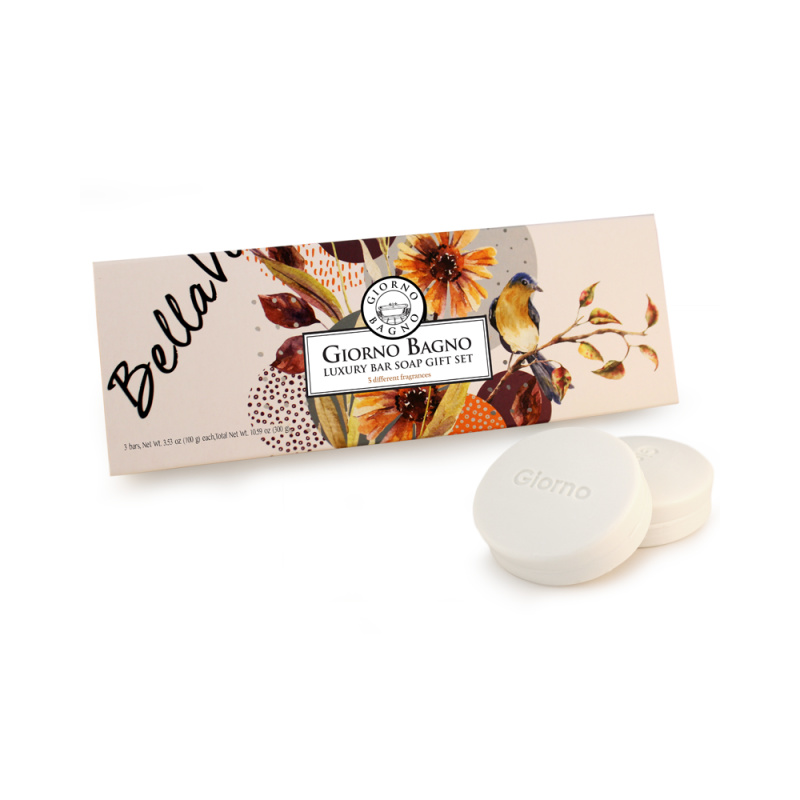 Luxury Bar Soap Gift Set - Bella Vita <br>(3 different fragrances) Luxury Bar Soap Gift Set - Bella Vita <br>(3 different fragrances)