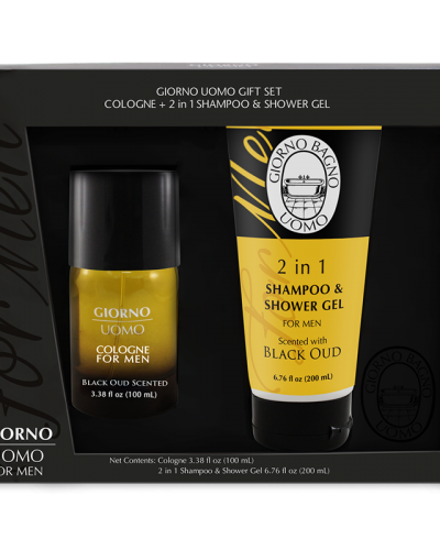 Details of the product Giorno Uomo Gift Set I - Black Oud Cologne and 2 in 1 Shampoo & Shower Gel